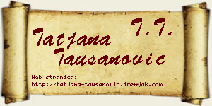 Tatjana Taušanović vizit kartica